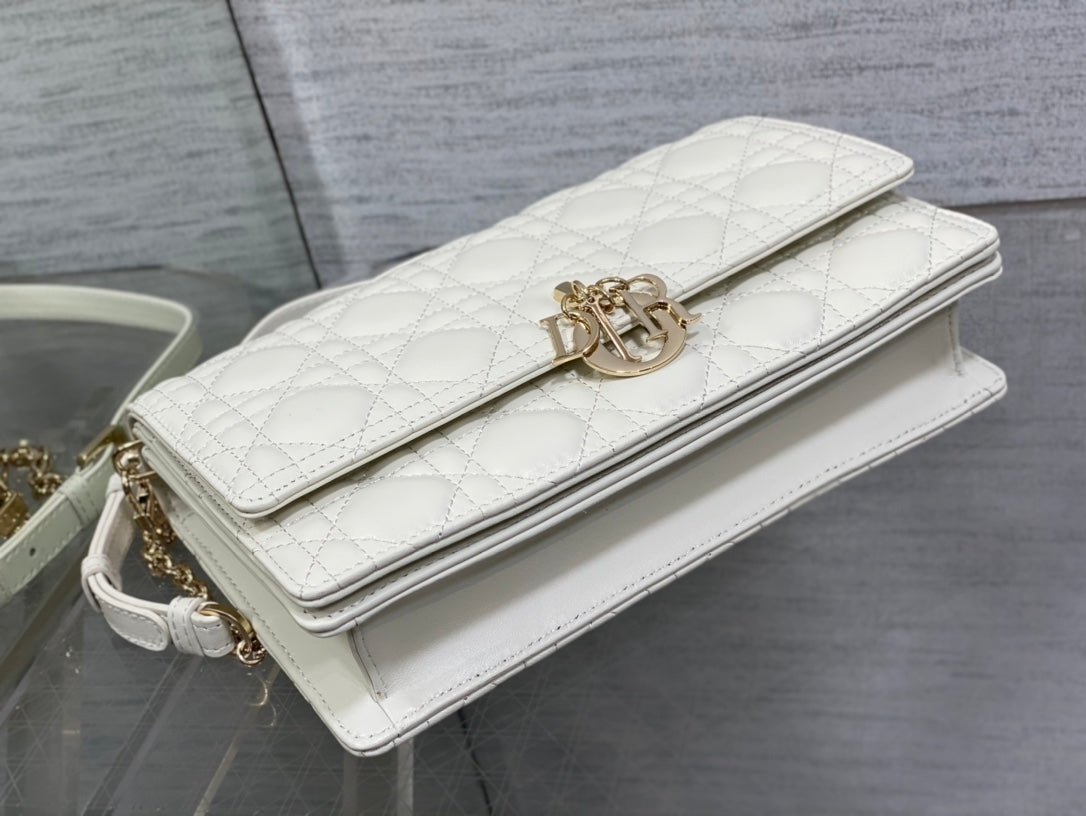 Dior Miss CD Top Handle White Lambskin Bag - Image 7