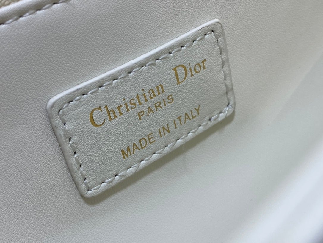 Dior Miss CD Top Handle White Lambskin Bag - Image 3