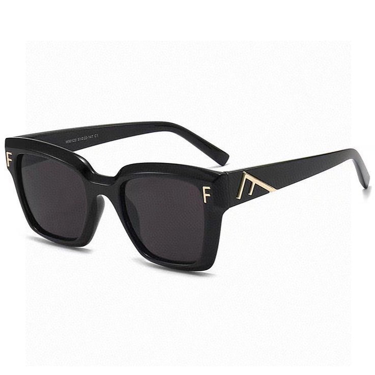FENDI Black Frame Large Frame FF Logo Sunglasses - Image 8