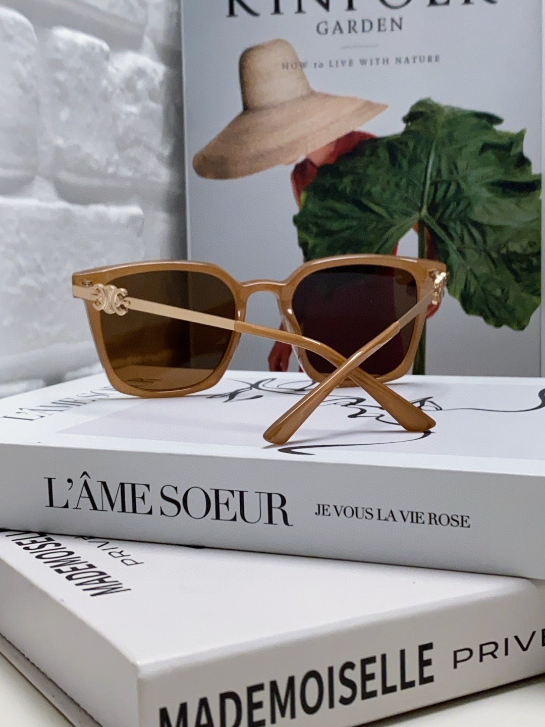 Alternative view of TRIOMPHE SUNGLASS 497816 IN NUDE METAL