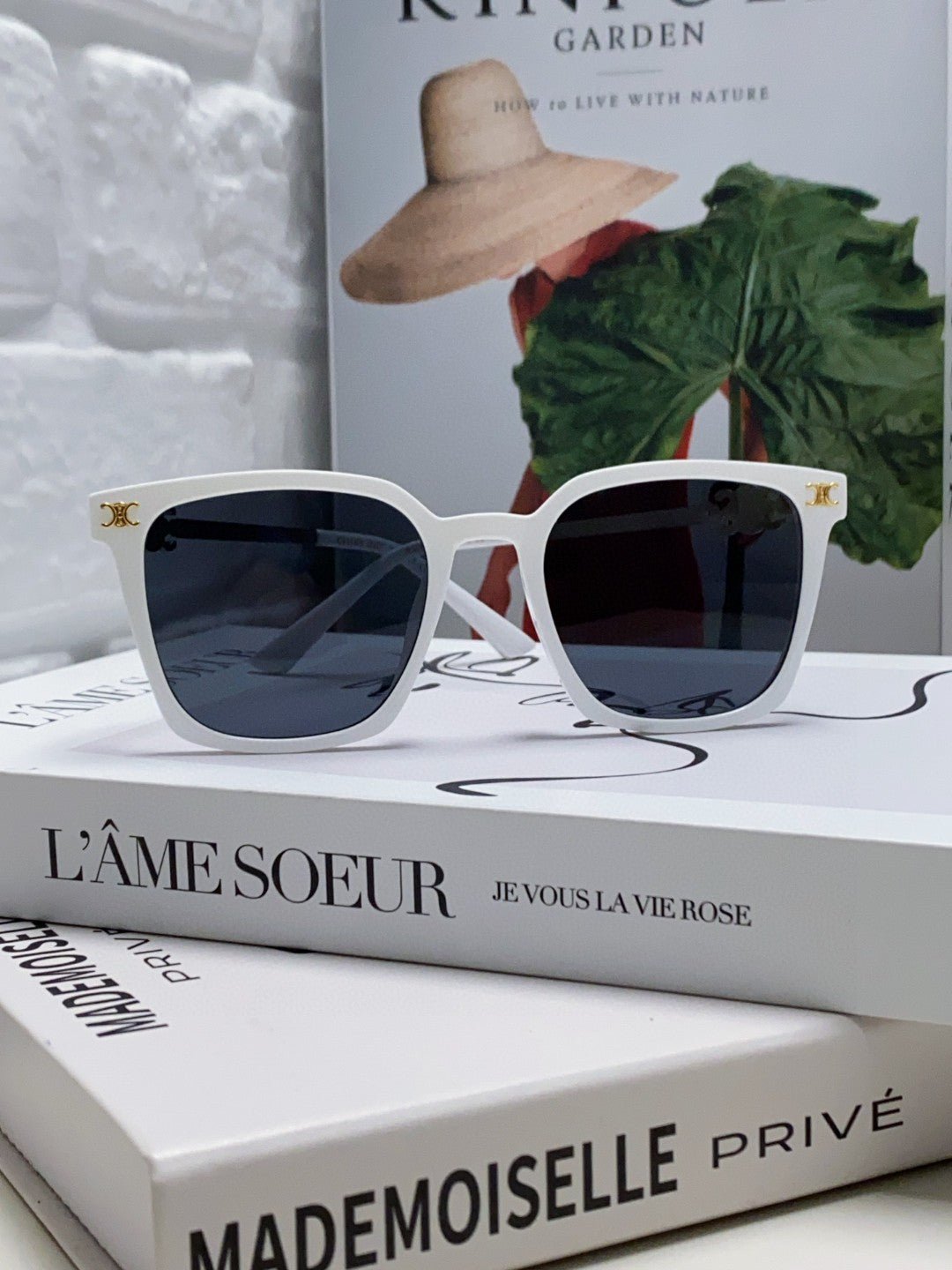 CELINE White Frame Dark Shades - Image 3