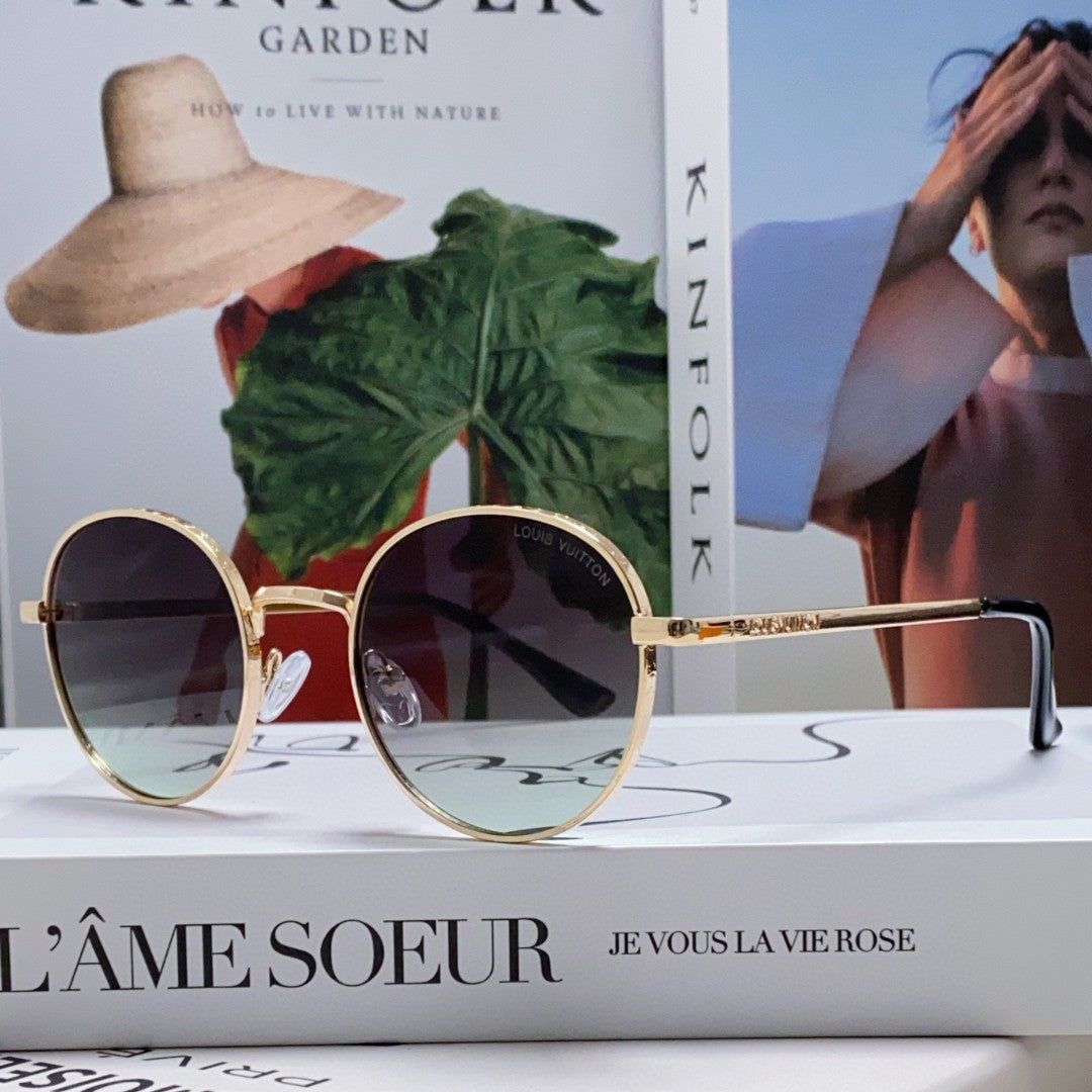 LV Gold Gradient Round Sunglasses