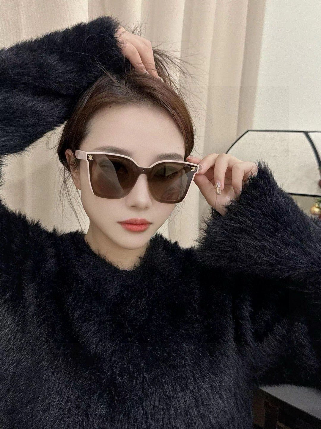 CELINE Two-Tone Pink Brown Shades - Image 9