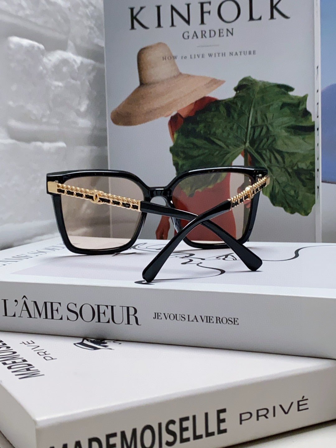 Chanel Gold Chain Square Sunglasses - Image 7