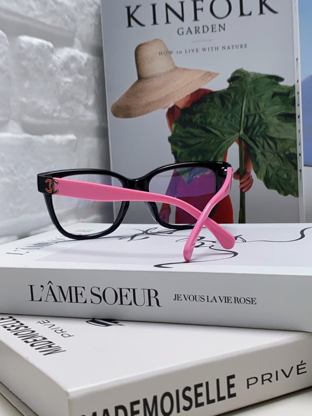 Chanel Black Pink Two-tone Eyeglasses - Image 5