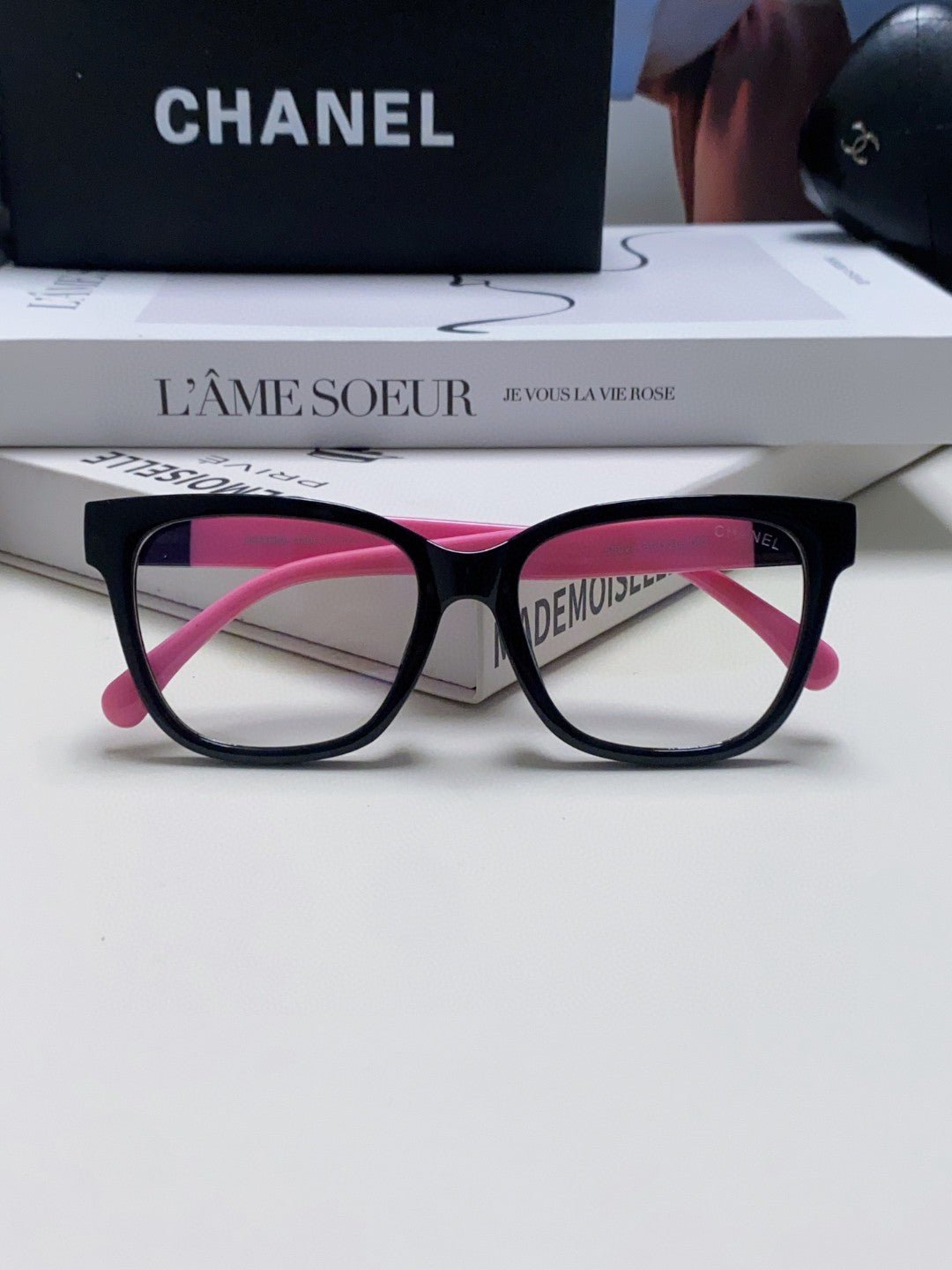 Chanel Black Pink Two-tone Eyeglasses - Image 8