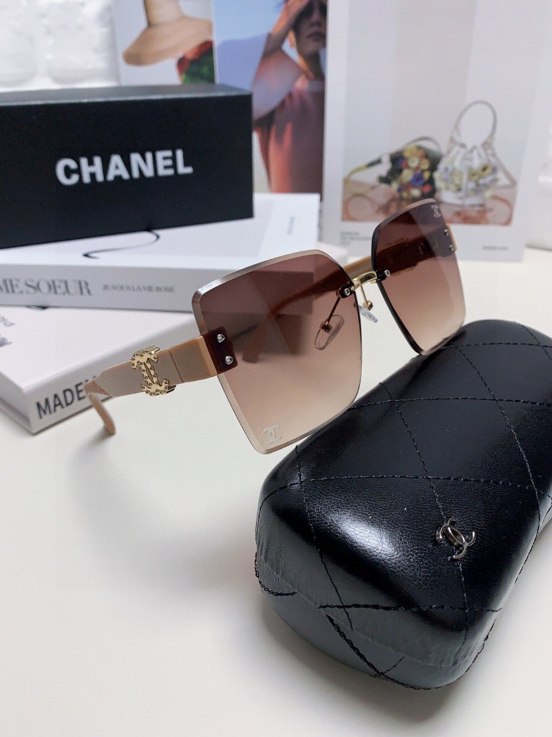 Chanel Rimless CC Gradient Sunglasses - Image 3