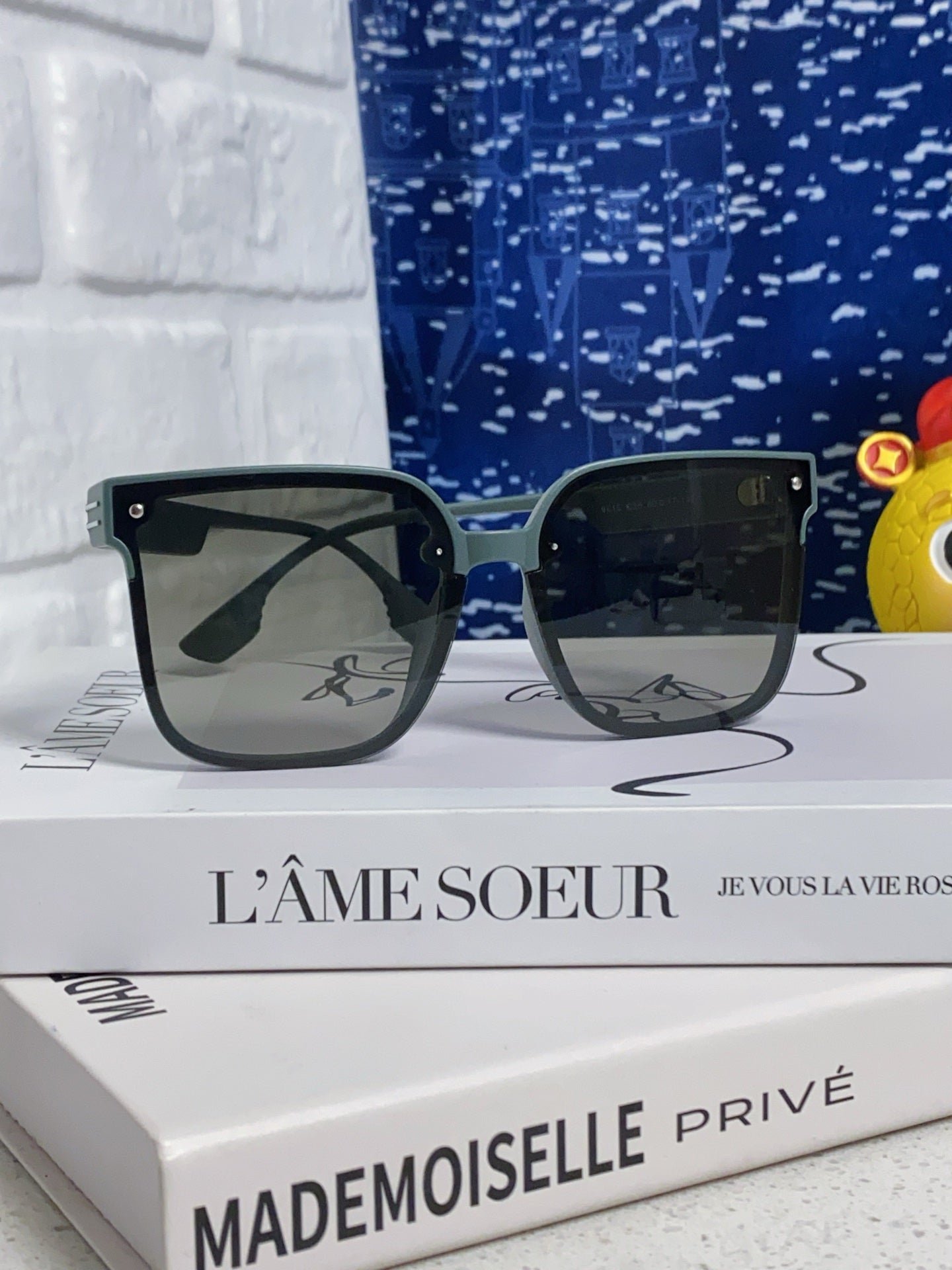 Dior Dark Metal Shield Smoke Sunglasses - Image 4