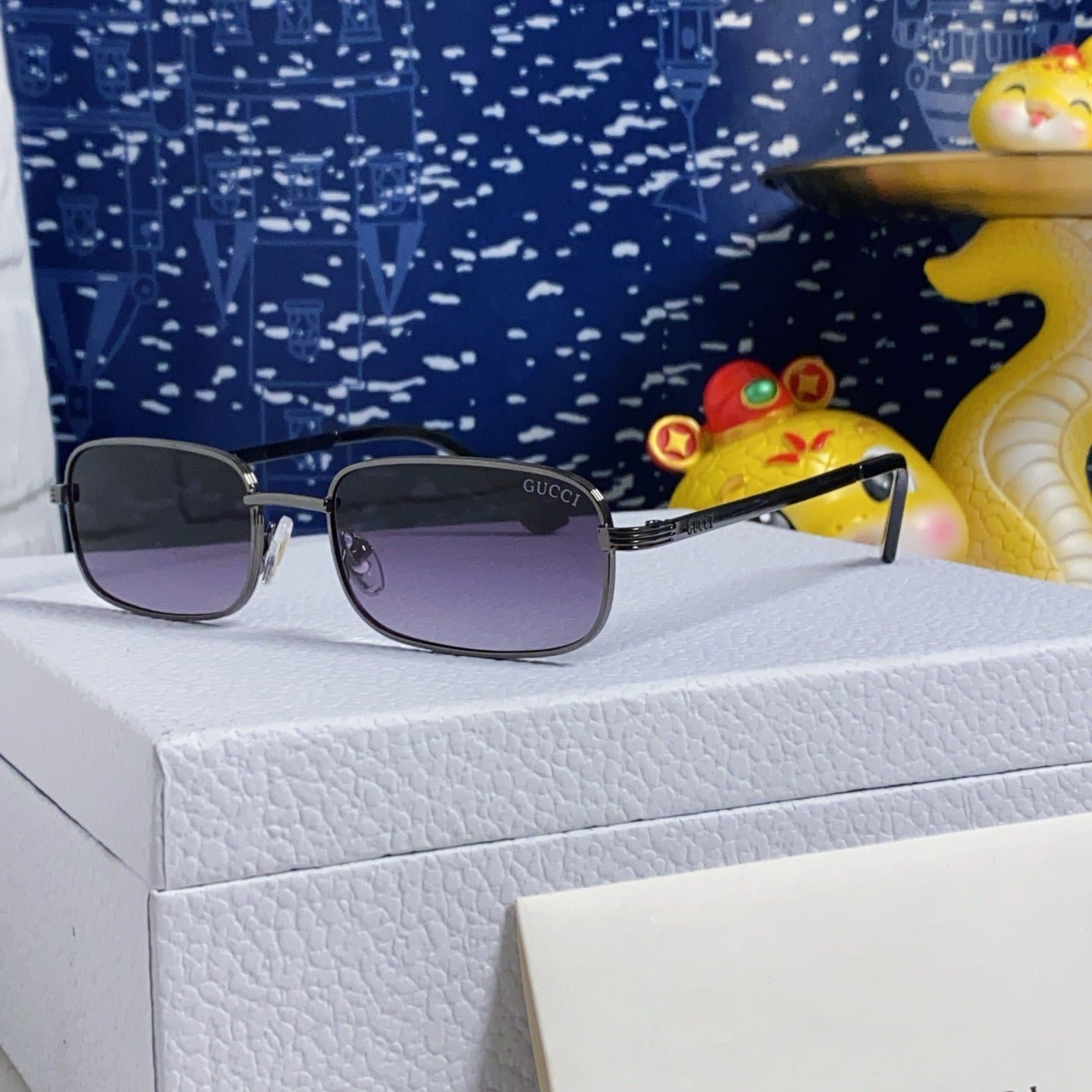 GUCCI Silver Pink Tint Eyewear - Image 7
