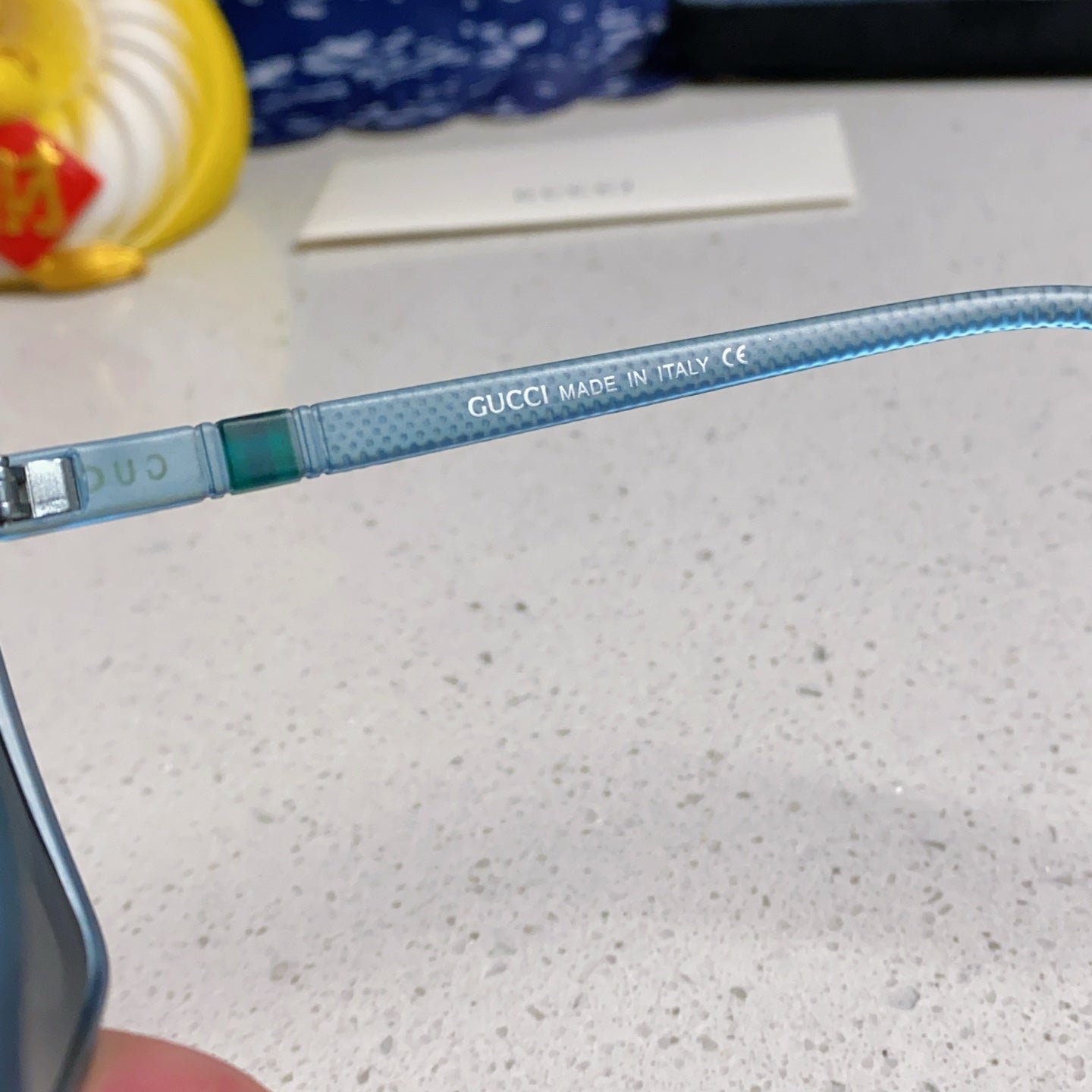 GUCCI Blue Acetate Square Shades - Image 6