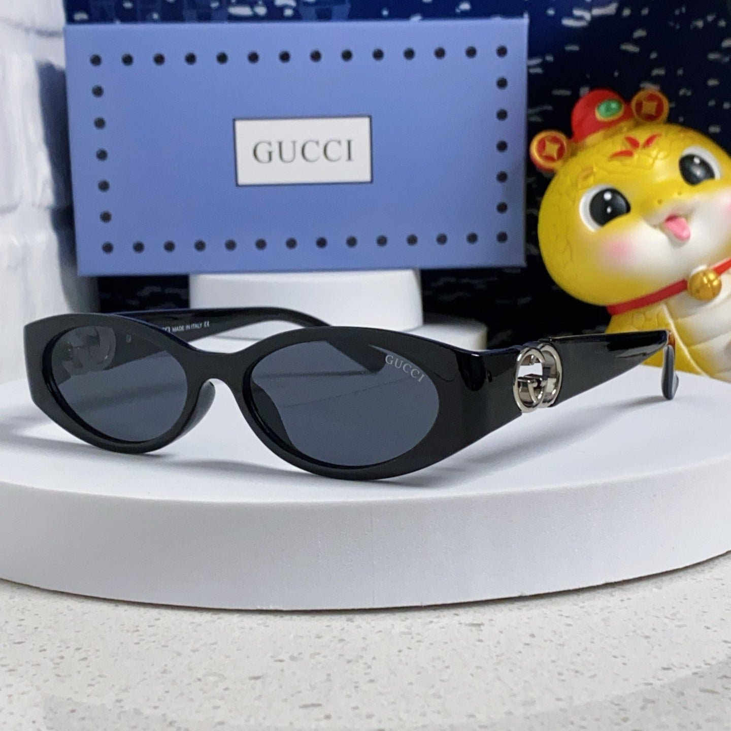 Alternative view of OVAL FRAME SUNGLASSES GG1662SA IN ACETATE