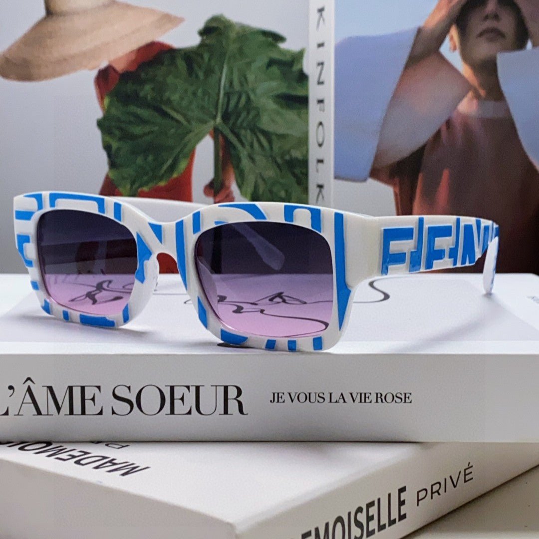 FENDI Acrylic Fiber Lettered Sunglasses