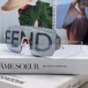 Fendi Acrylic Fiber Lettered Protective Goggles
