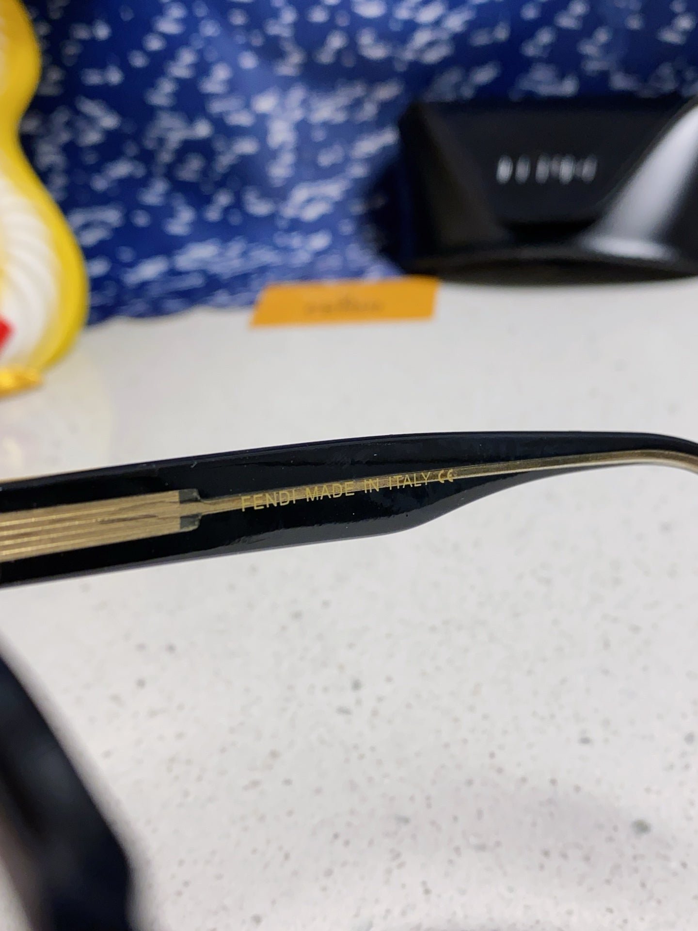 FENDI Acrylic Fiber Cat-Eye Black Frame Optical Glasses - Image 3