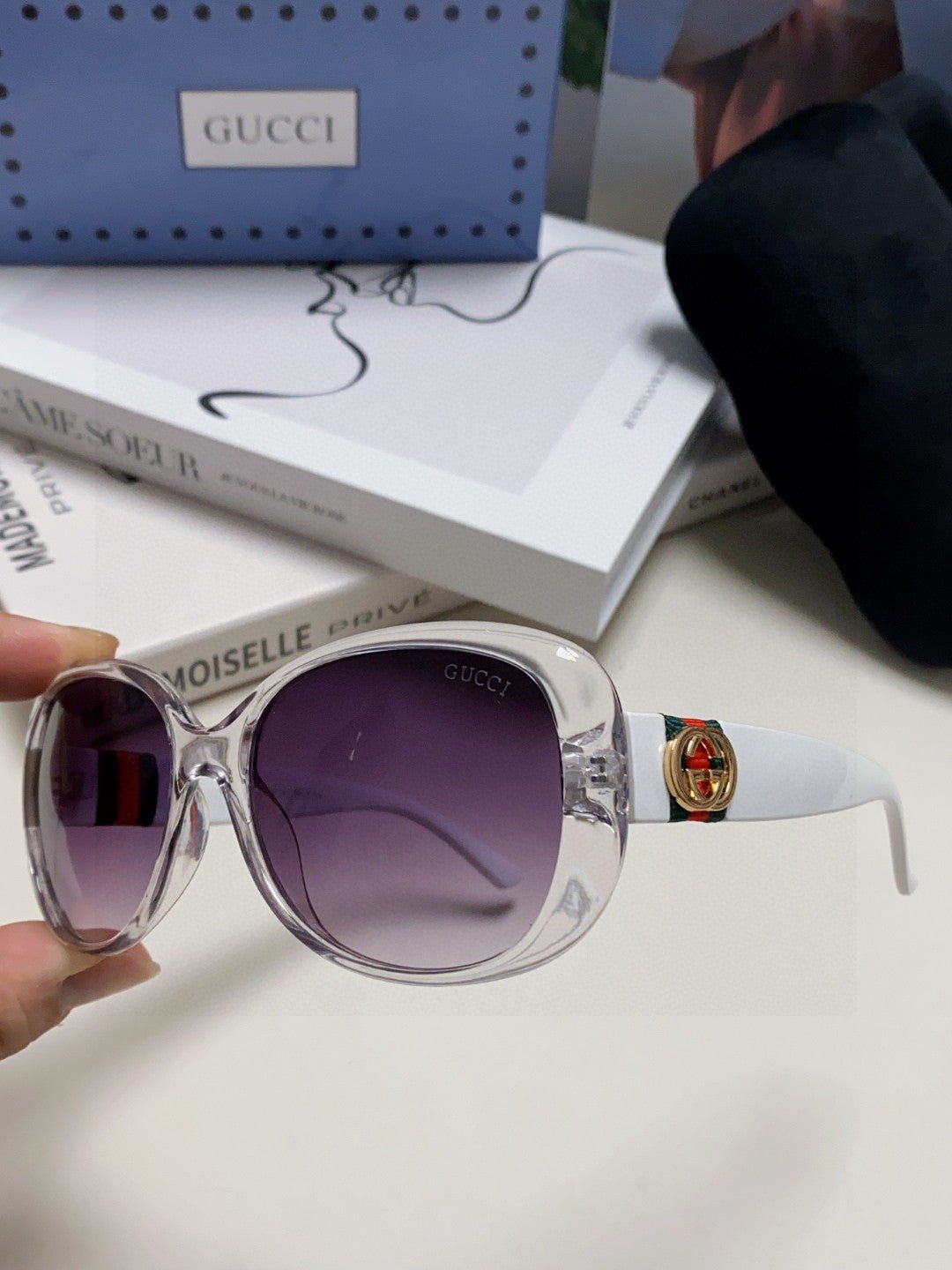 GUCCI Clear Oval Gradient Shades - Image 7