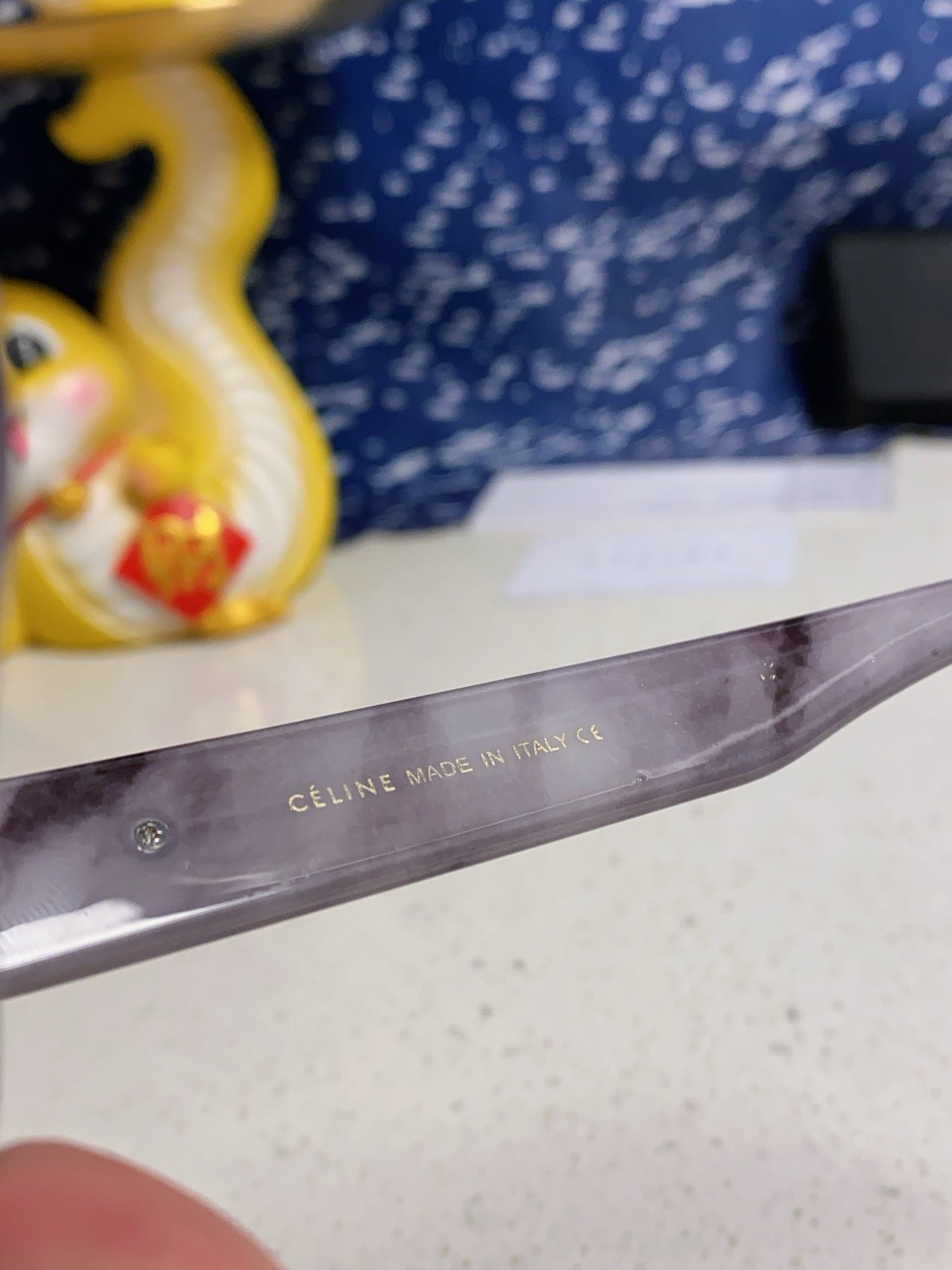 CELINE Grey Marble Square Shades - Image 8