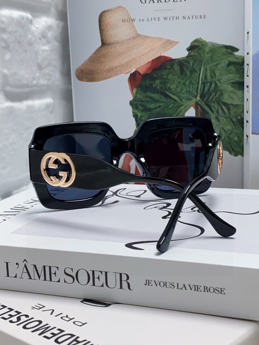 SQUARE FRAME SUNGLASSES GG0178S IN ACETATE EMBOSSED LOGO - Image 8