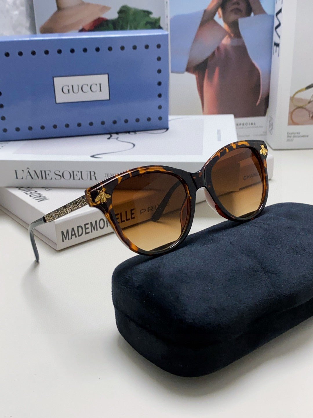 Gucci Pink Cat-eye Sunglasses - Image 15