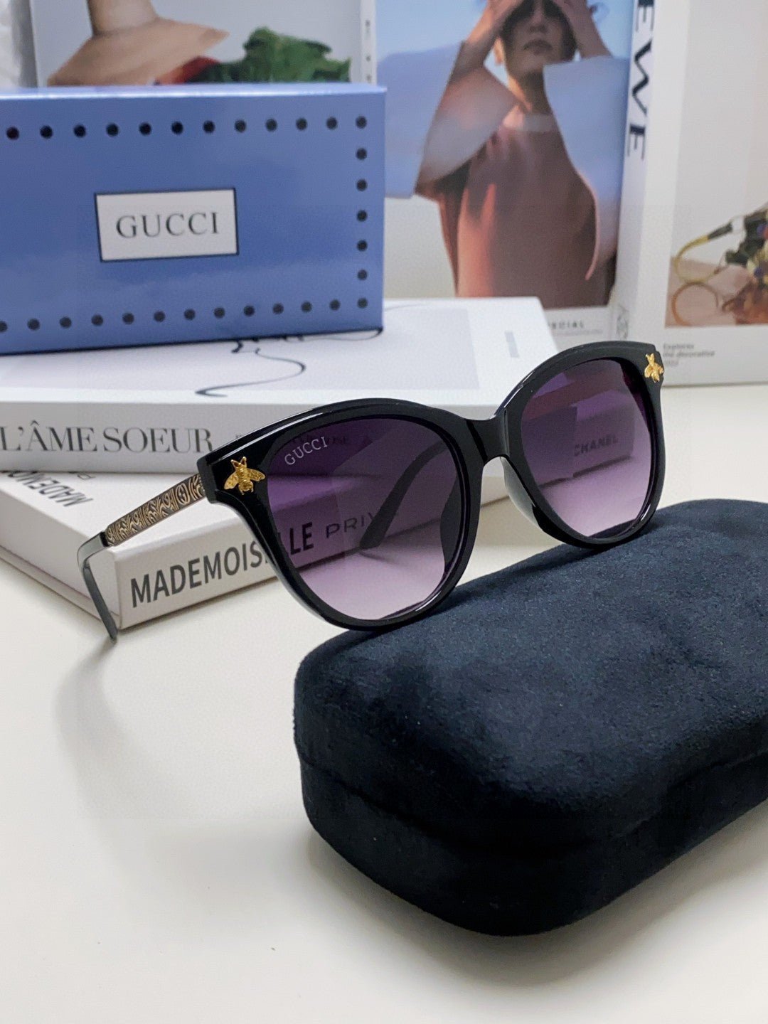 Gucci Pink Cat-eye Sunglasses - Image 13