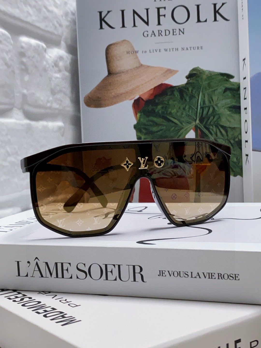 LV Full Monogram Shield Visor Sunglasses - Image 2