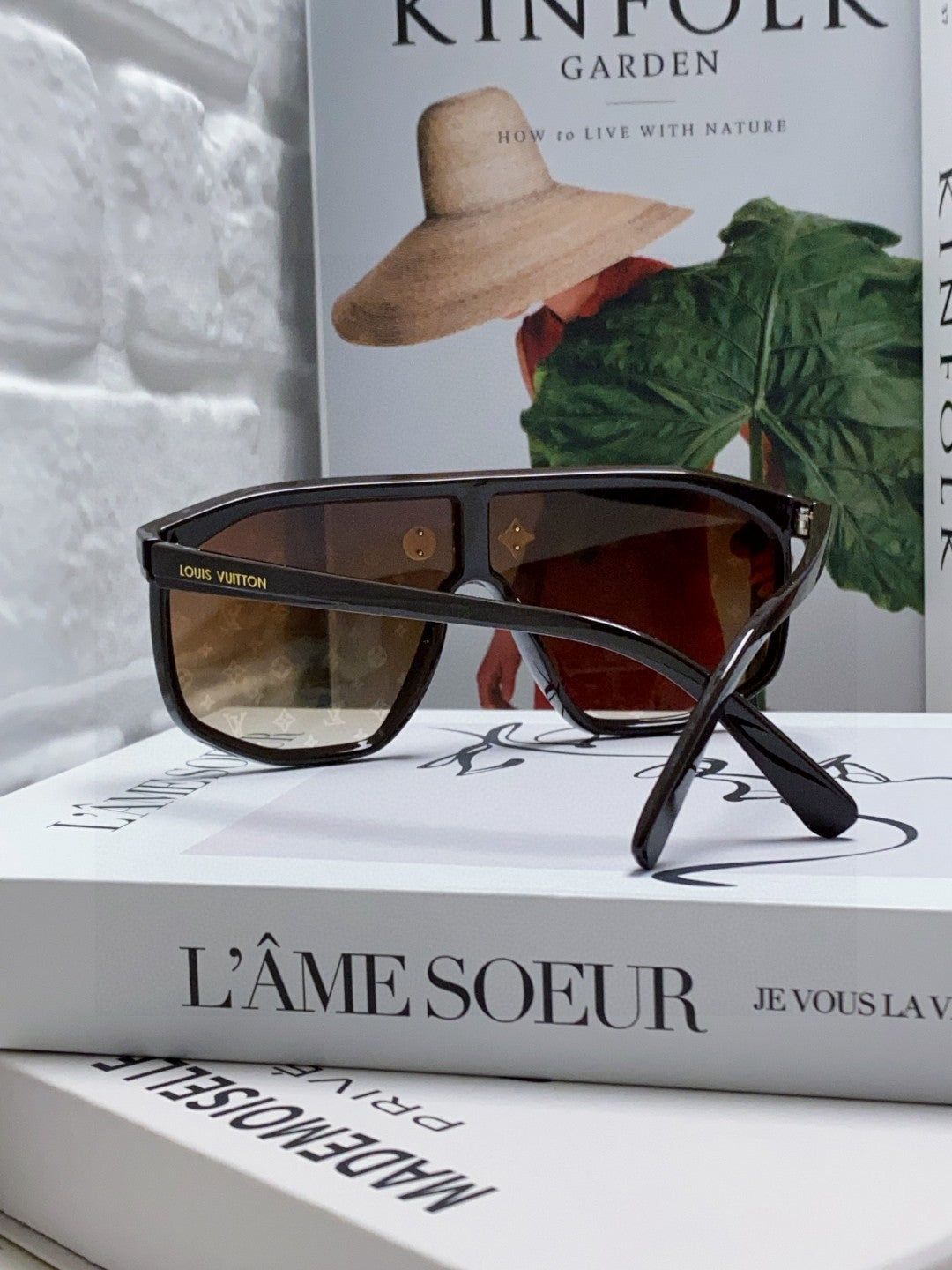 LV Full Monogram Shield Visor Sunglasses - Image 4