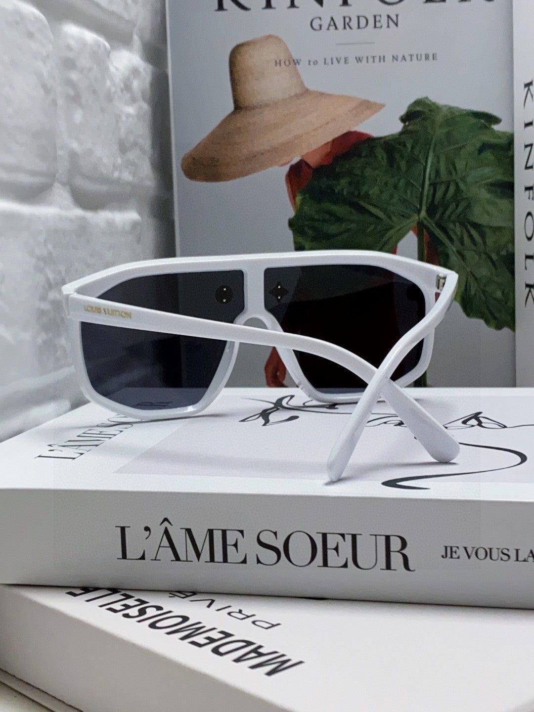 LV White Shield Monogram Sunglasses - Image 4
