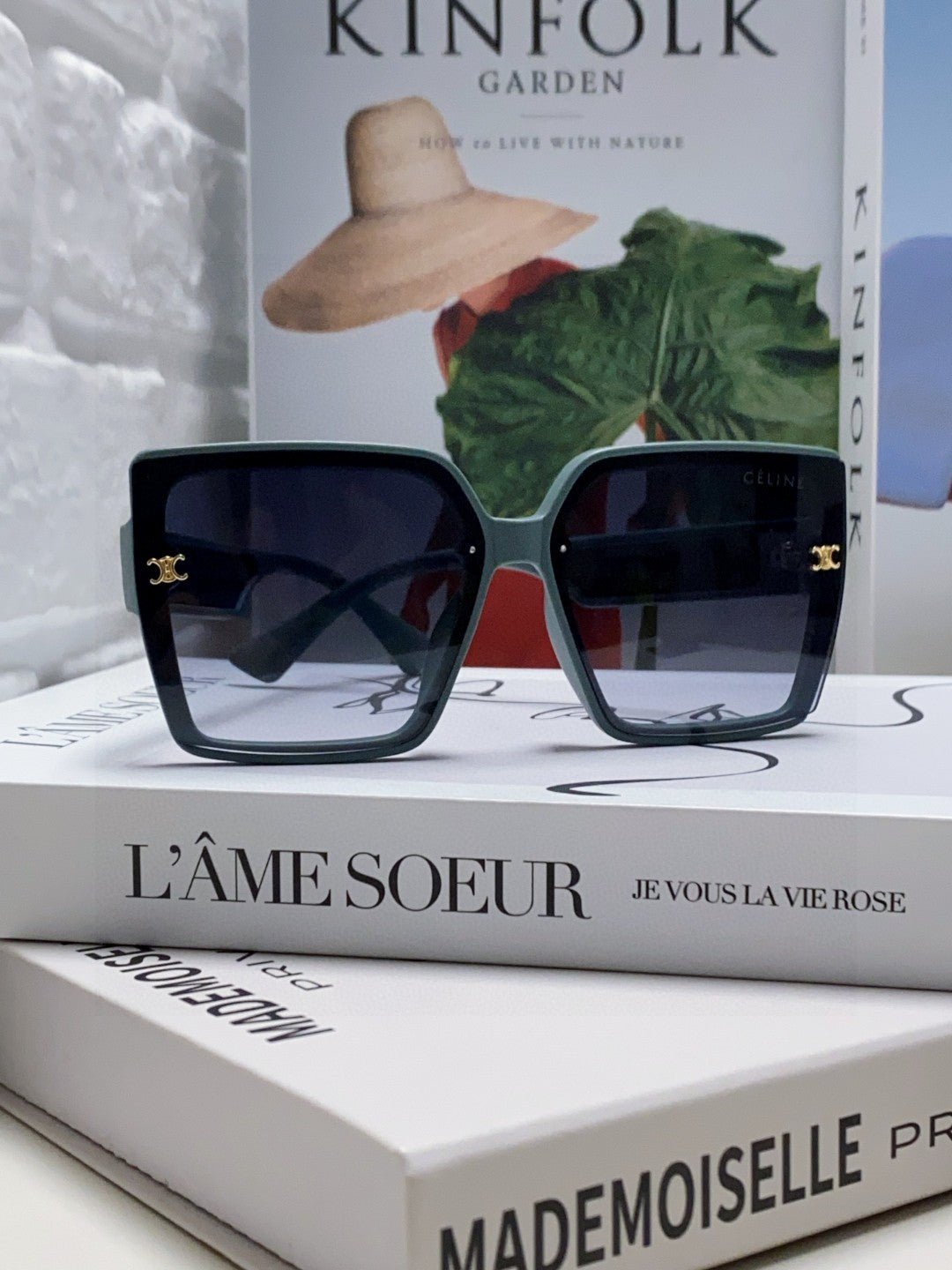 Alternative view of TRIOMPHE SUNGLASSES 573253 IN BABY BLUE ACETATE