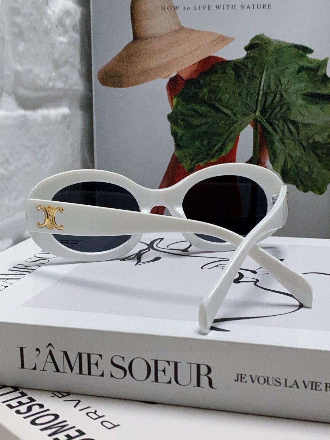 CELINE Black Oval Triomphe Shades - Image 10