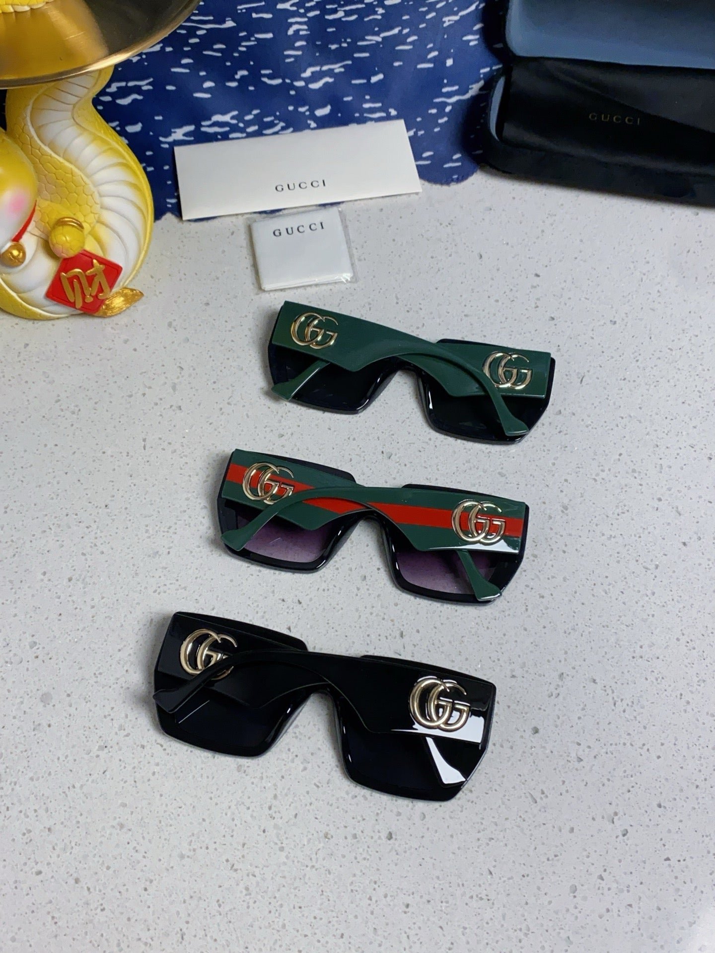 GUCCI Green GG Square Sunglasses - Image 16