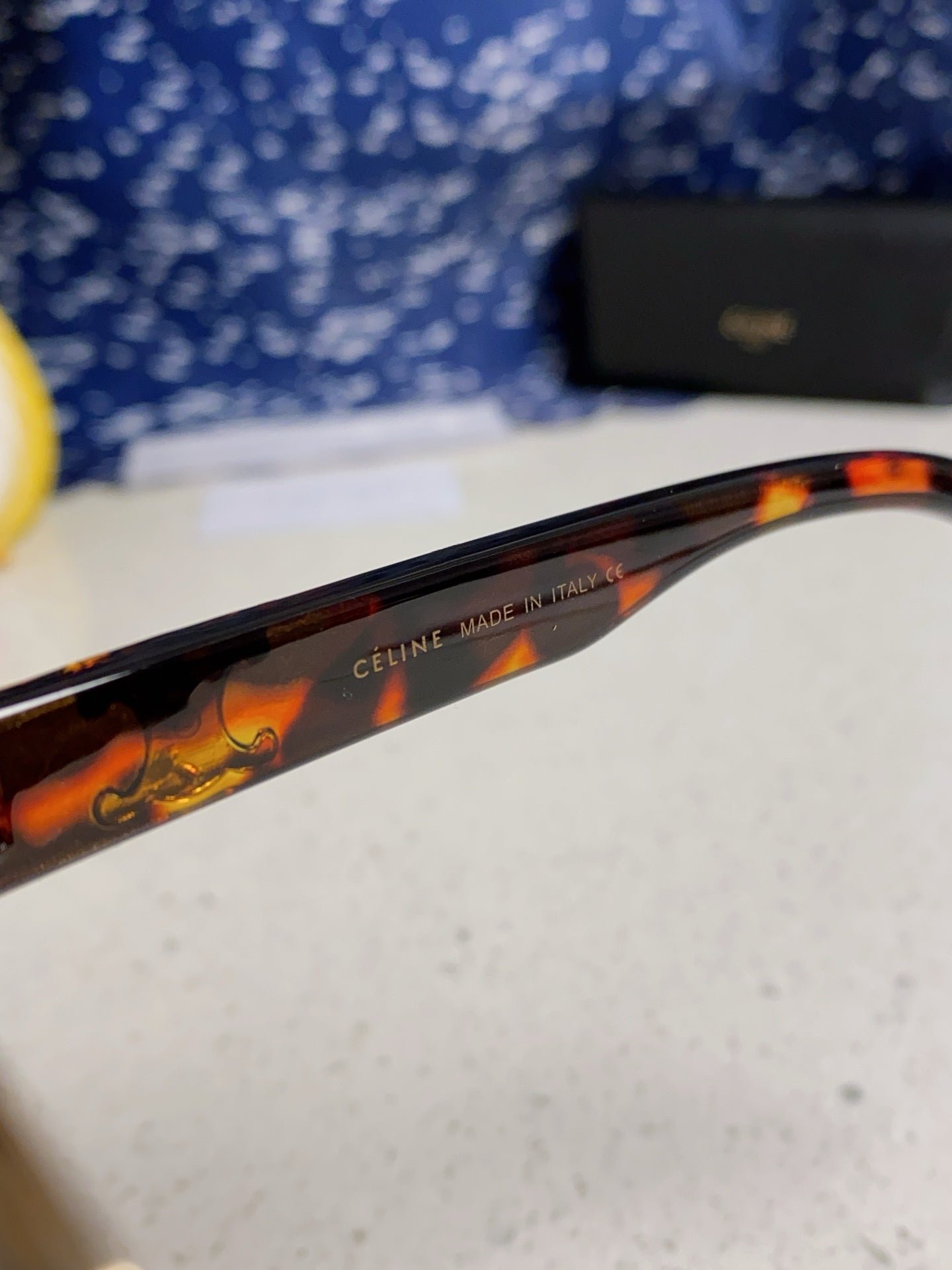 CELINE Gold Tortoise Round Shades - Image 9