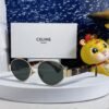 CELINE Gold Tortoise Round Shades