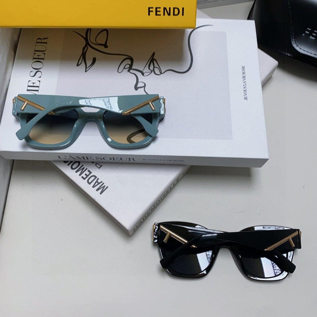 FENDI Acetate Fiber Cat Eye Gray Frame Sunglasses - Image 9