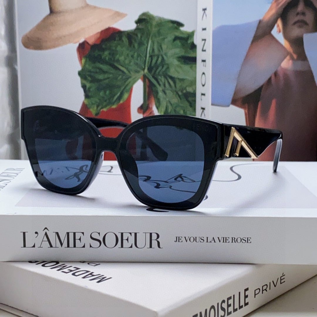 Alternative view of FENDI Acetate Fiber Cat Eye Gray Frame Sunglasses