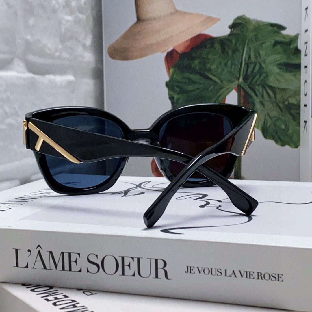 FENDI Acetate Fiber Cat Eye Gray Frame Sunglasses - Image 4