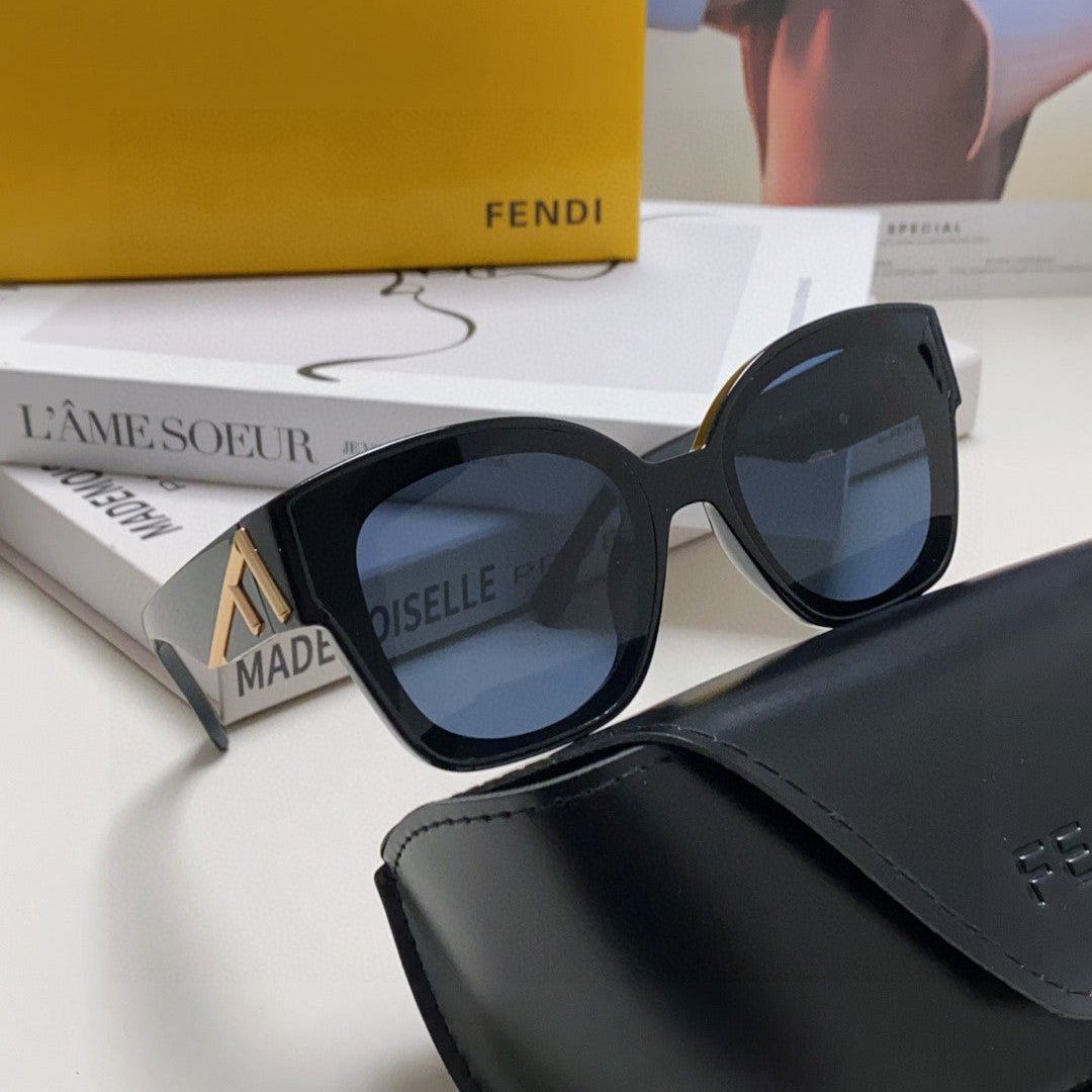 FENDI Acetate Fiber Cat Eye Gray Frame Sunglasses - Image 6