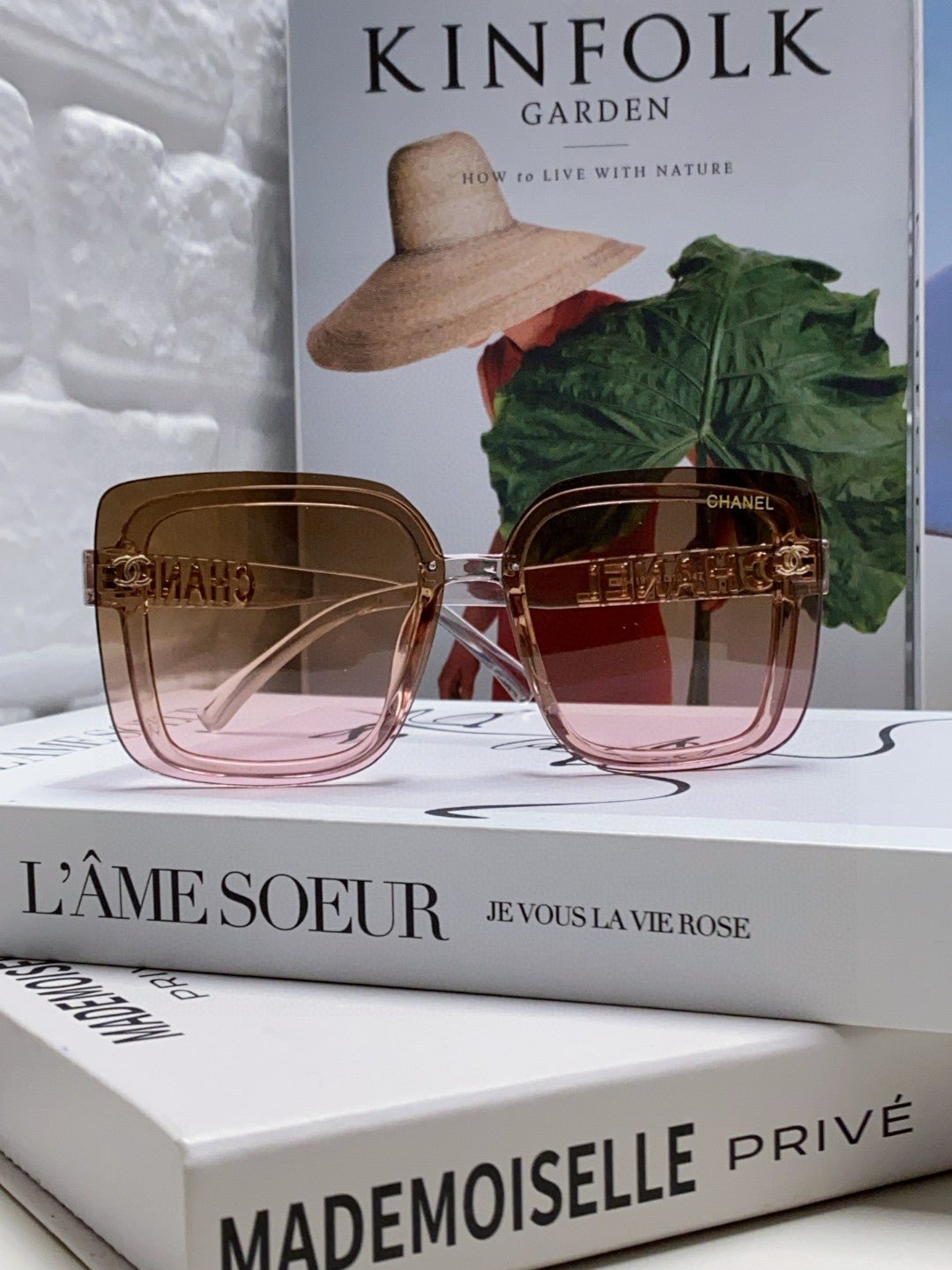 Alternative view of CHANEL SQUARE SUNGLASSES 638796 IN ACETATE