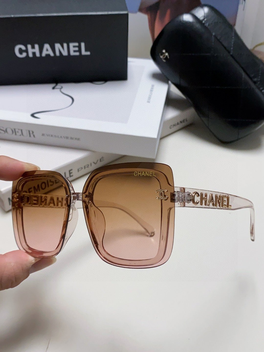 CHANEL SQUARE SUNGLASSES 638796 IN ACETATE - Image 5