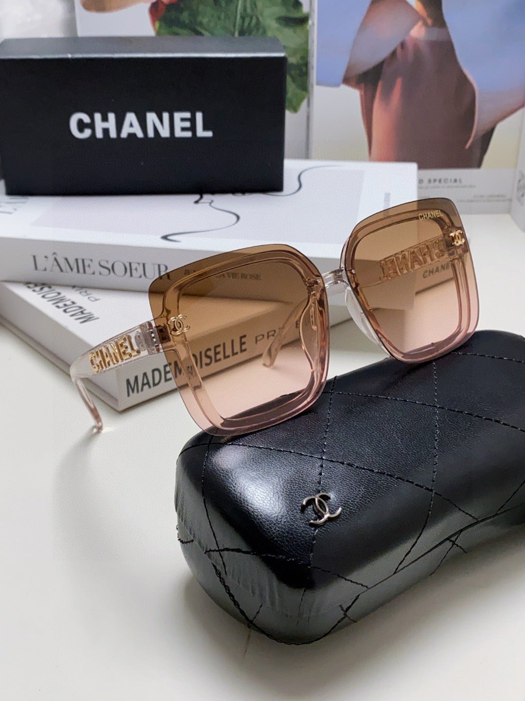 CHANEL SQUARE SUNGLASSES 638796 IN ACETATE - Image 7