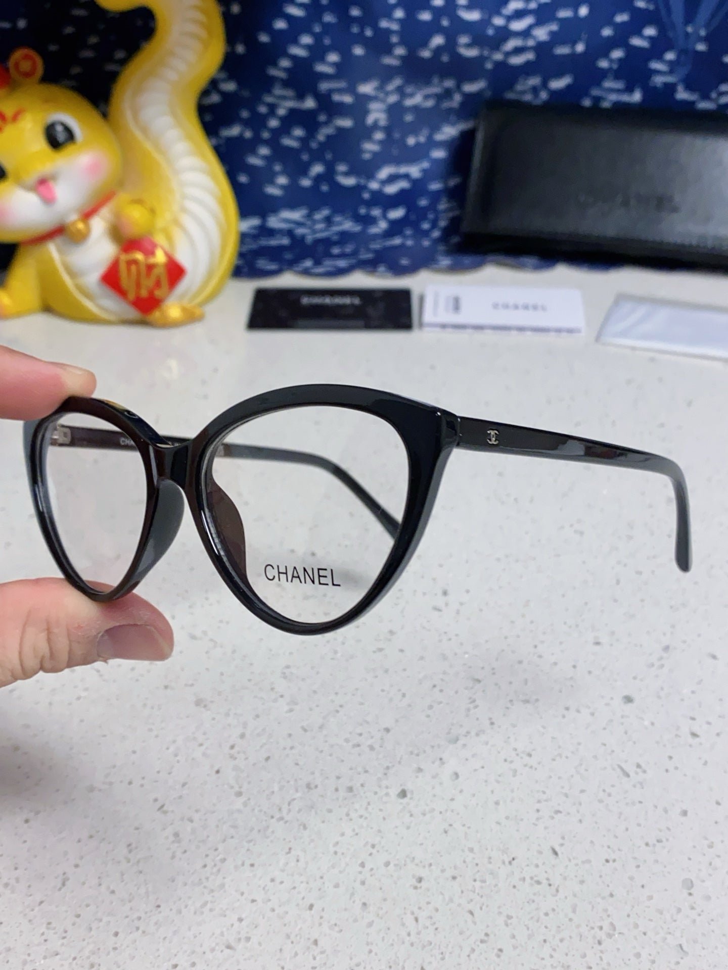 Chanel Black Cat-eye Optical Glasses - Image 4