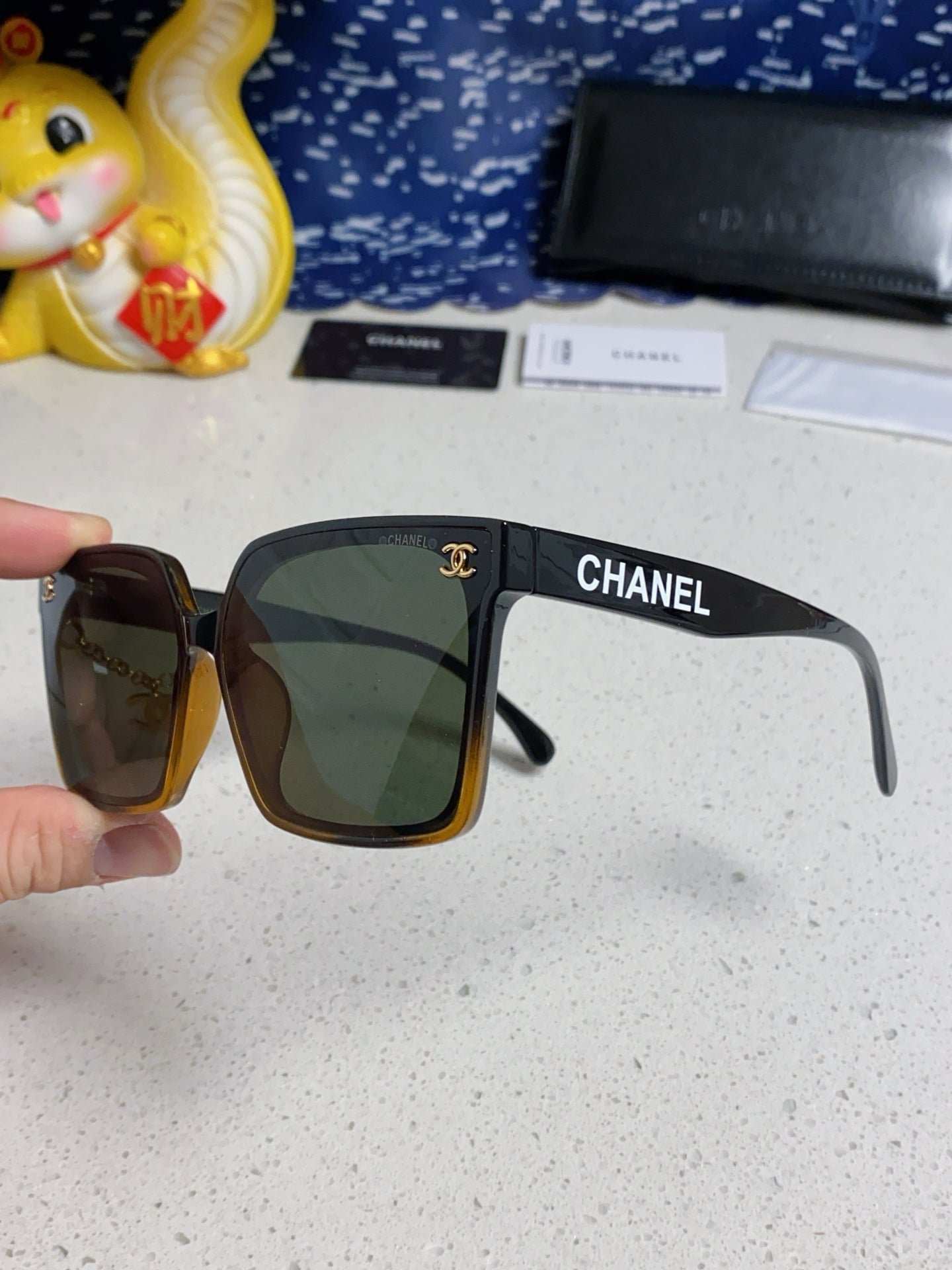 Chanel Square Acetate Sunglasses - Image 9