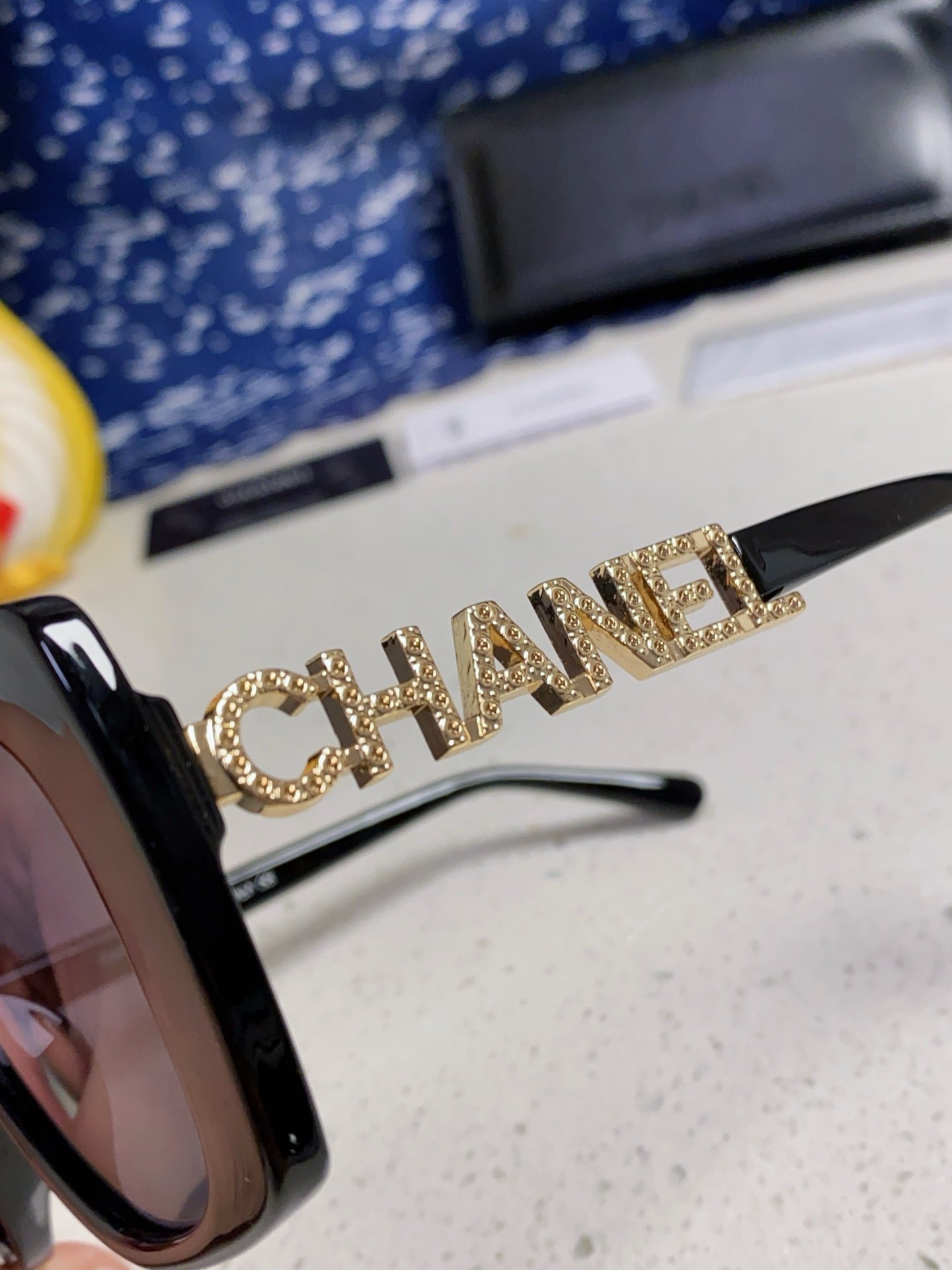 Chanel Gold Detail Square Sunglasses - Image 9