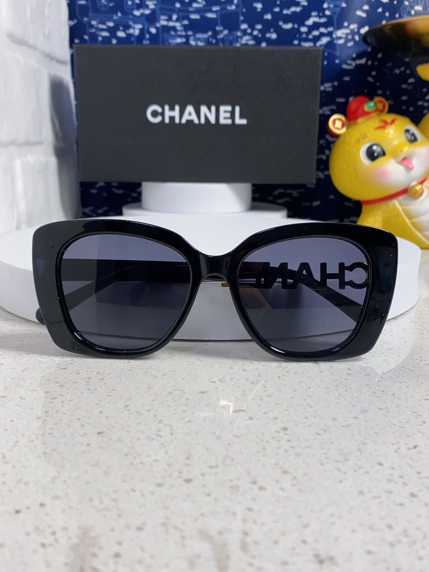 Chanel Gold Detail Square Sunglasses - Image 6