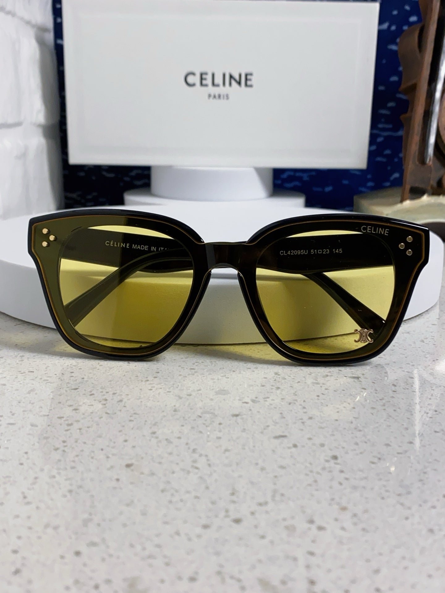 CELINE Olive Yellow Lens Shades - Image 3