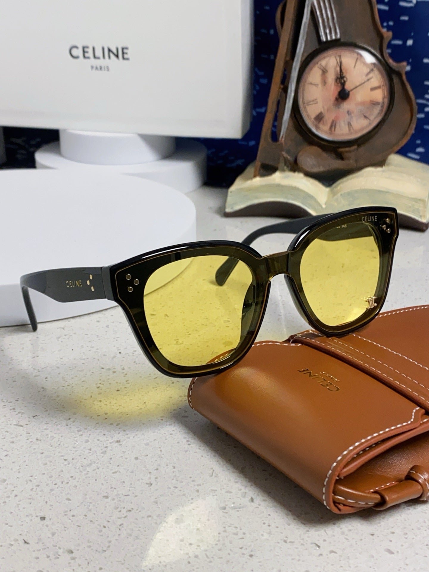 CELINE Olive Yellow Lens Shades - Image 7