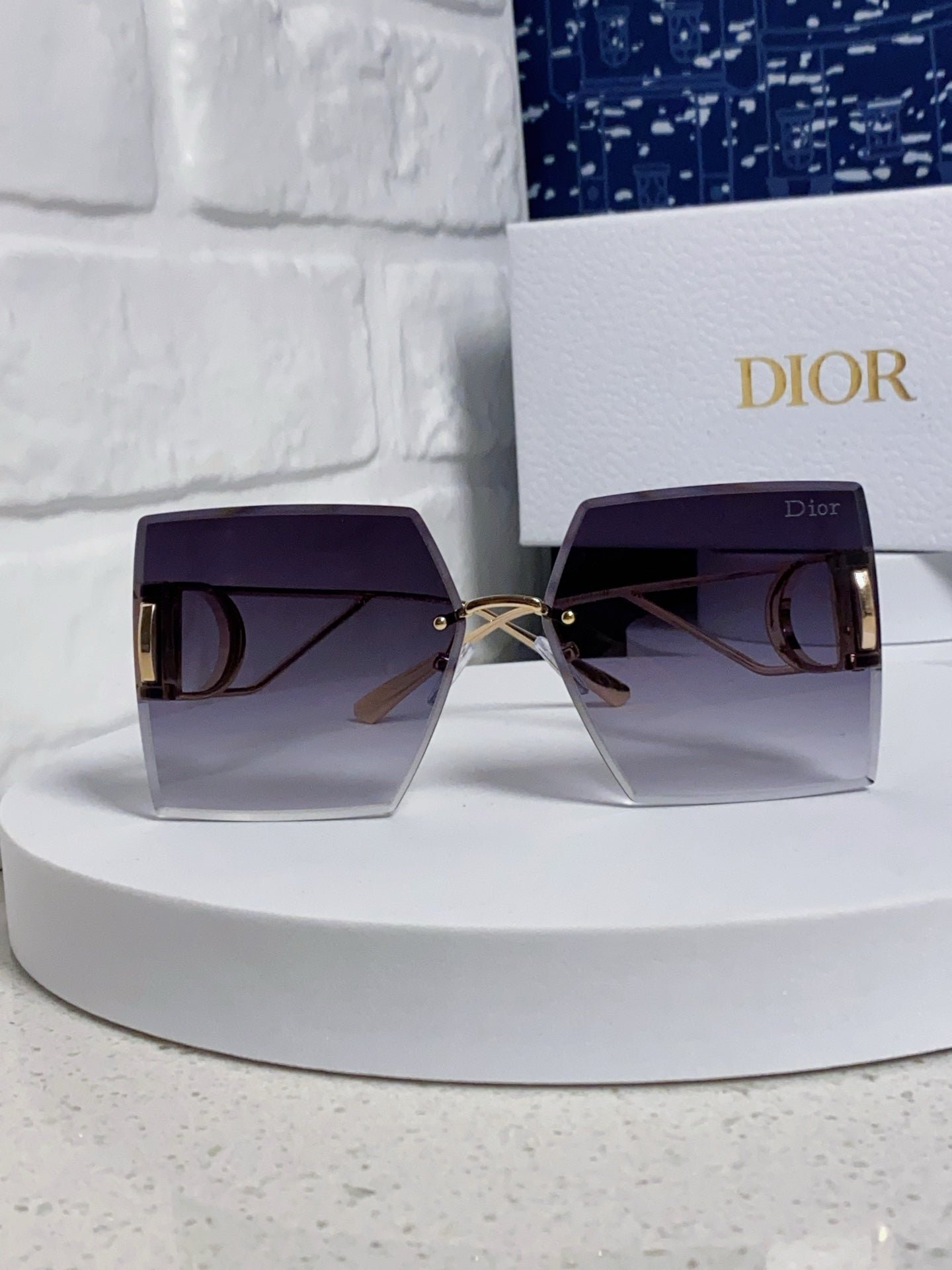 Alternative view of DIOR 30MONTAIGNE S7U SUNGLASS 578109 IN GOLD METAL GREY SMOKE LENSES