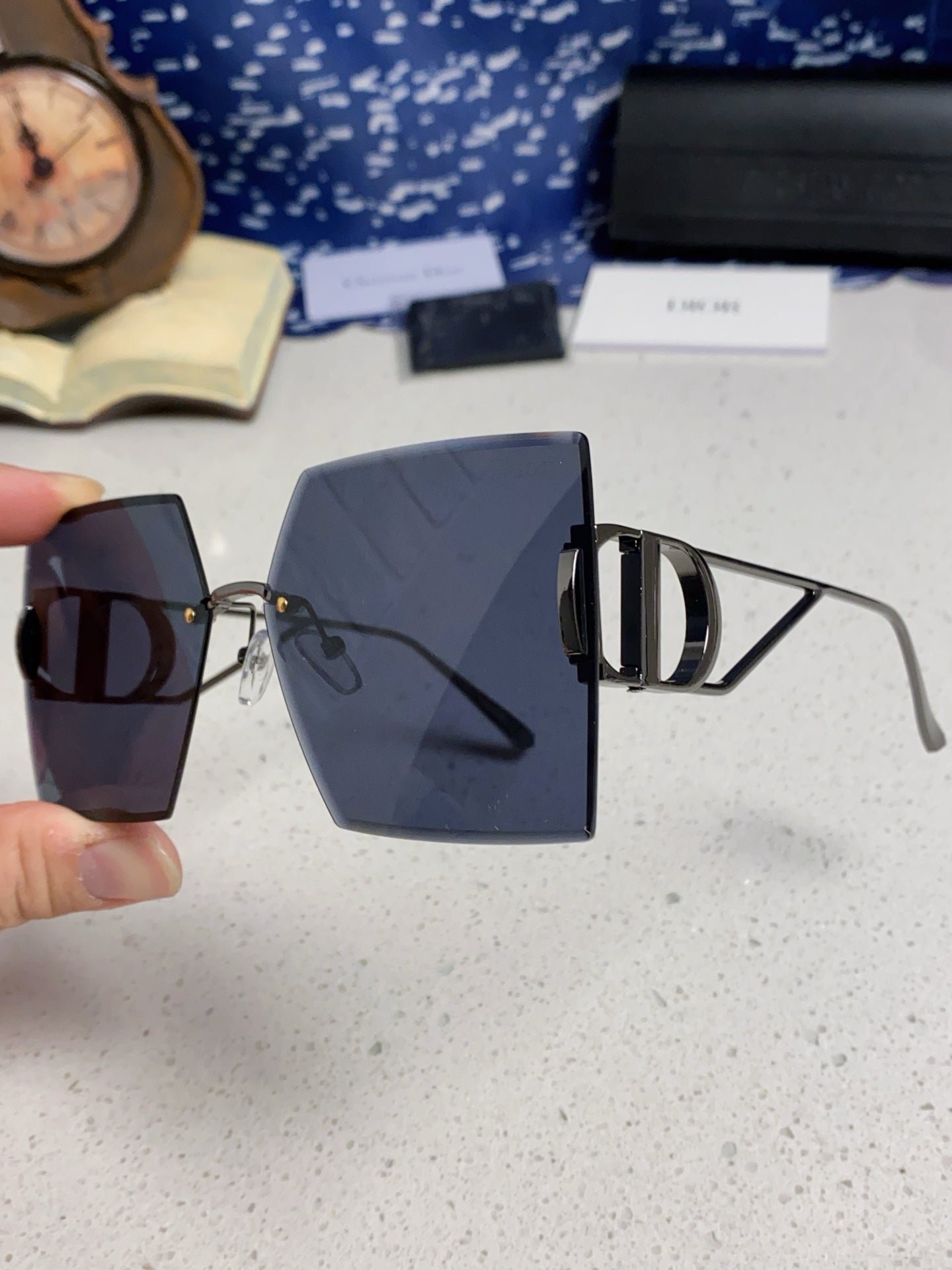 Alternative view of DIOR 30MONTAIGNE S7U SUNGLASS 578111 IN BLACK METAL GREY LENSES