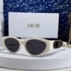 Dior White Acetate Cat Eye Smoke Sunglasses
