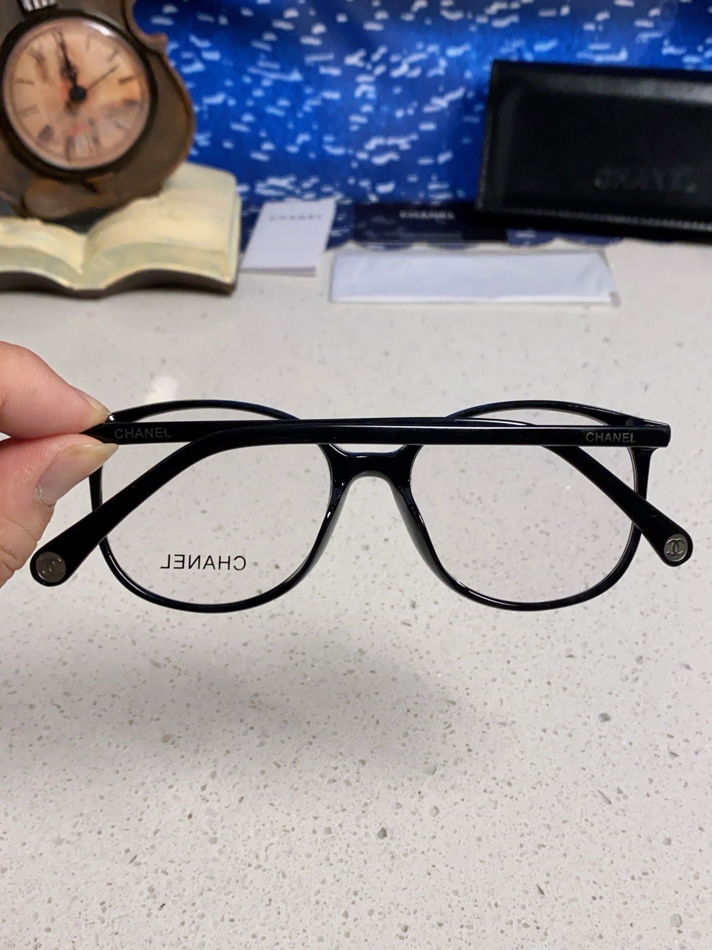 Chanel Black Round Optical Glasses - Image 4