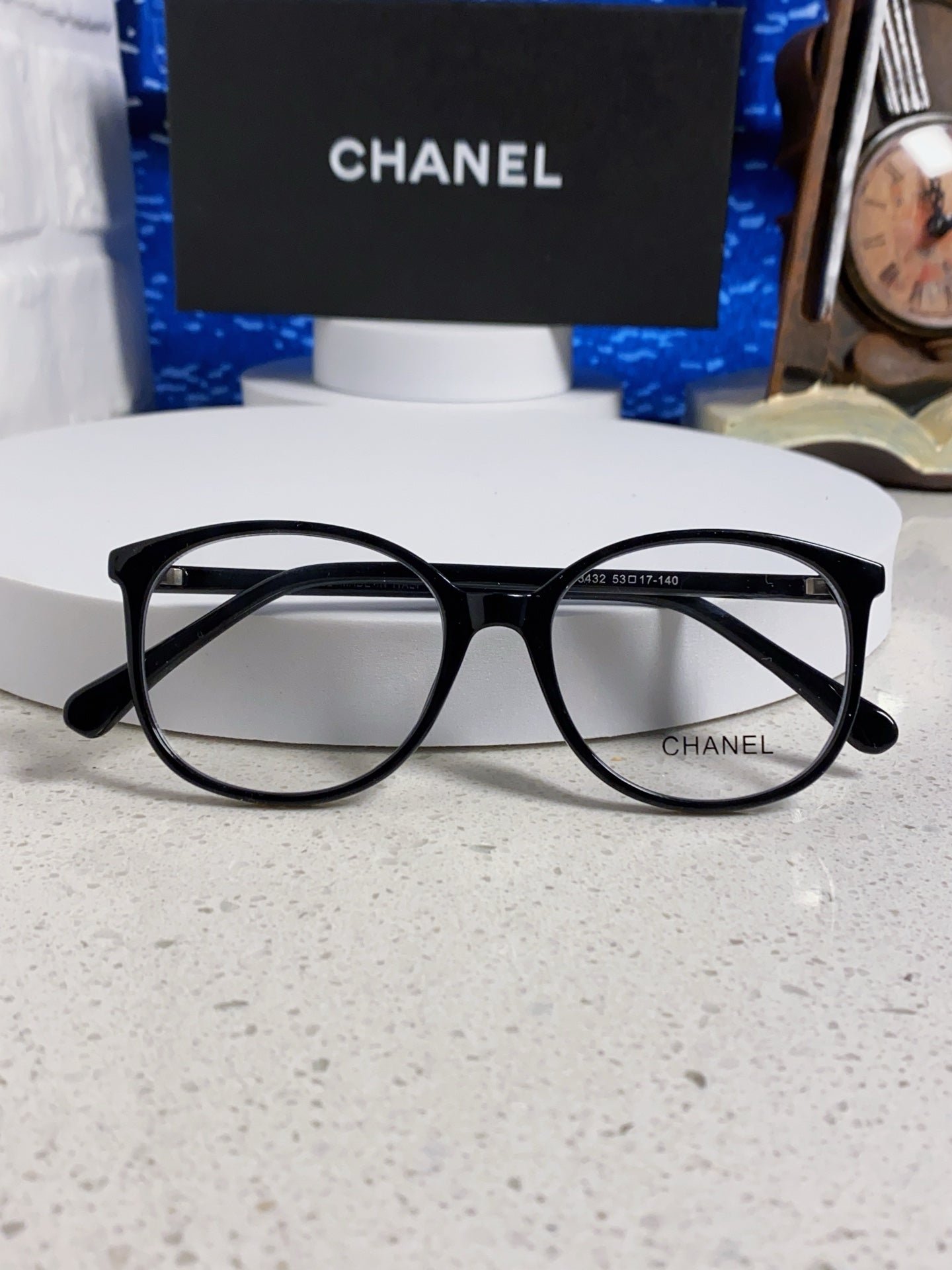 Chanel Black Round Optical Glasses - Image 3