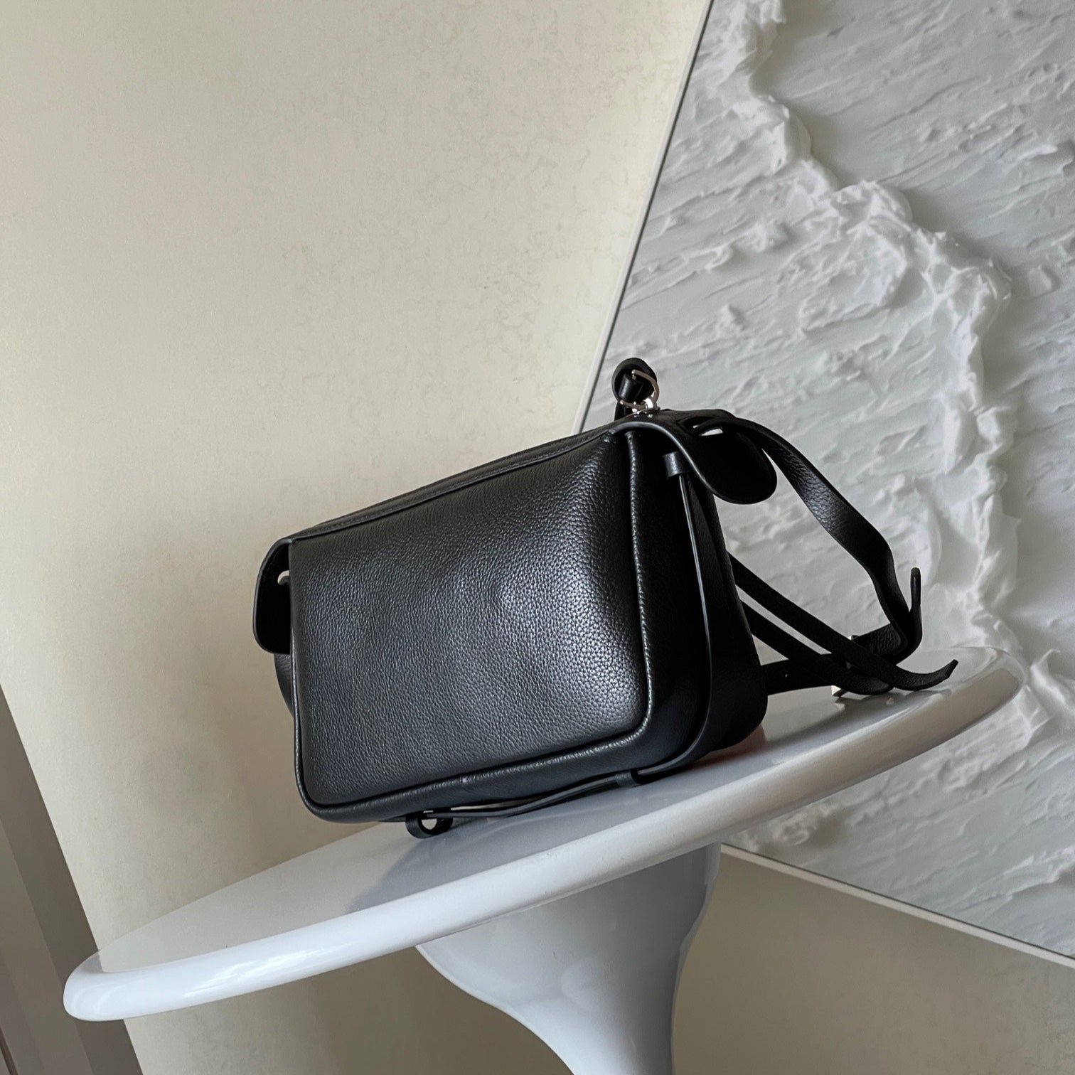 Fendi Simply Mini Black Grained Calfskin Bag - Image 4